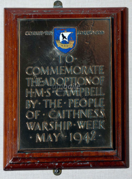 Crest of Caithness presented to HMS Casmpbell