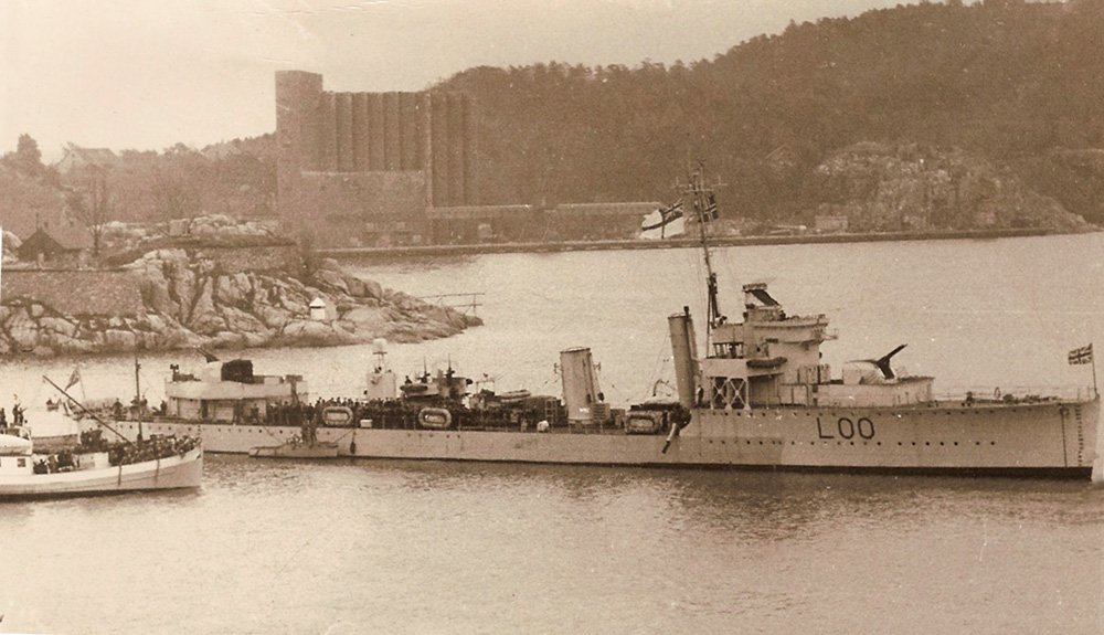 HMS Valorous at Kristiansand