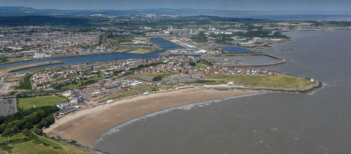 Aerial view of Barry; Copyright David Goddard