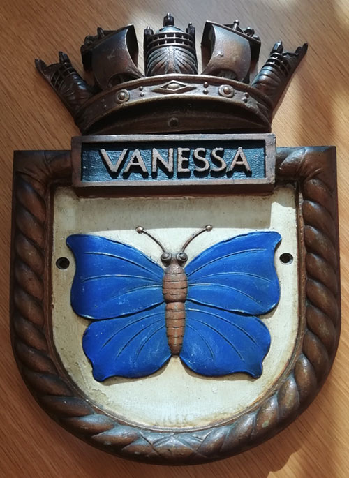 The Sjips Crest of HMS Vanessa