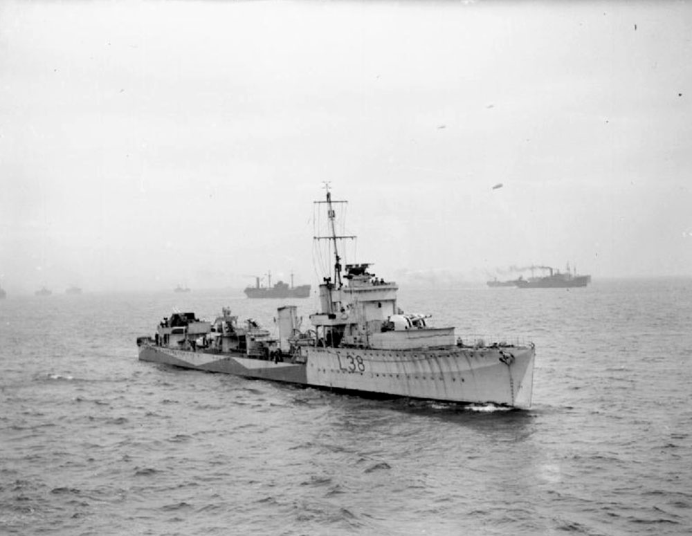 HMS Vanity escorting an East Coast Convoy