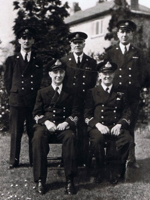 Lt Cdr Harry Maund and officers