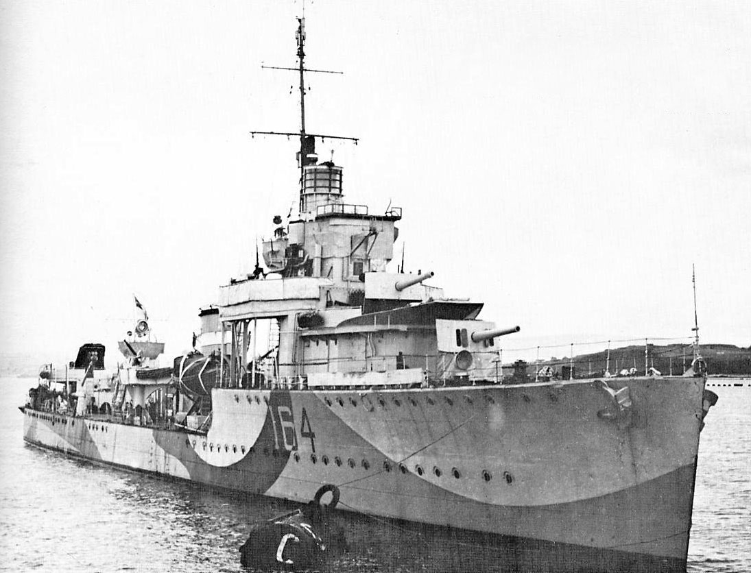 HMS Vansittart in 1943 after conversion to an LRE
