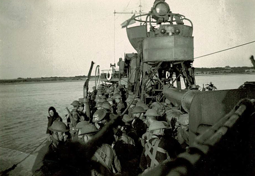 HMS Verity taking the Guards to Hook of Holland