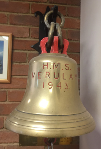 The bell of HMS Verulam (R29)