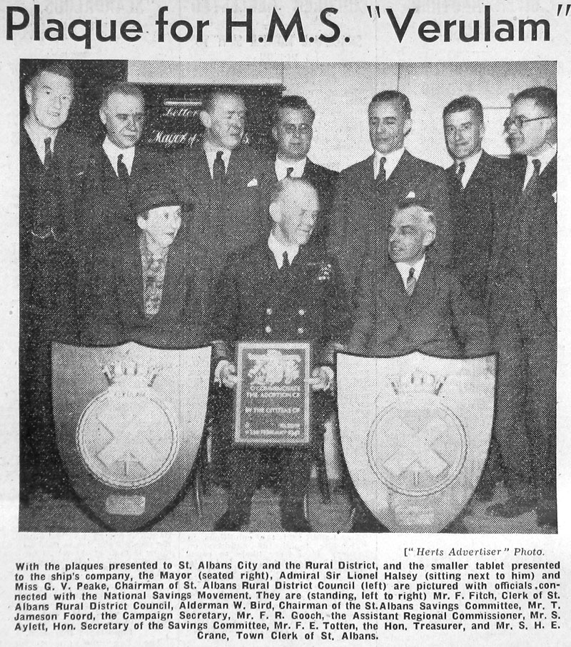 The presntation of Plaques reported in the Hertfordshire Advertiser