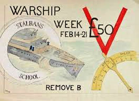 St Albans School poster for Warships Week