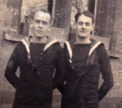 John and Wymond Dupr in naval uniform