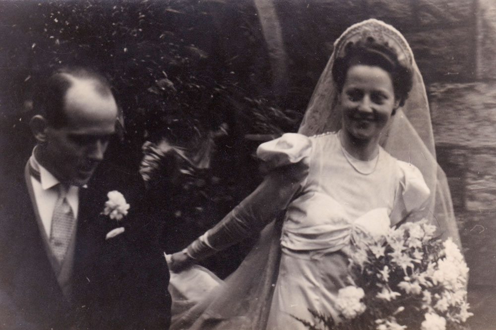 John abnd Lorna's marriage at St Peters Port 1946