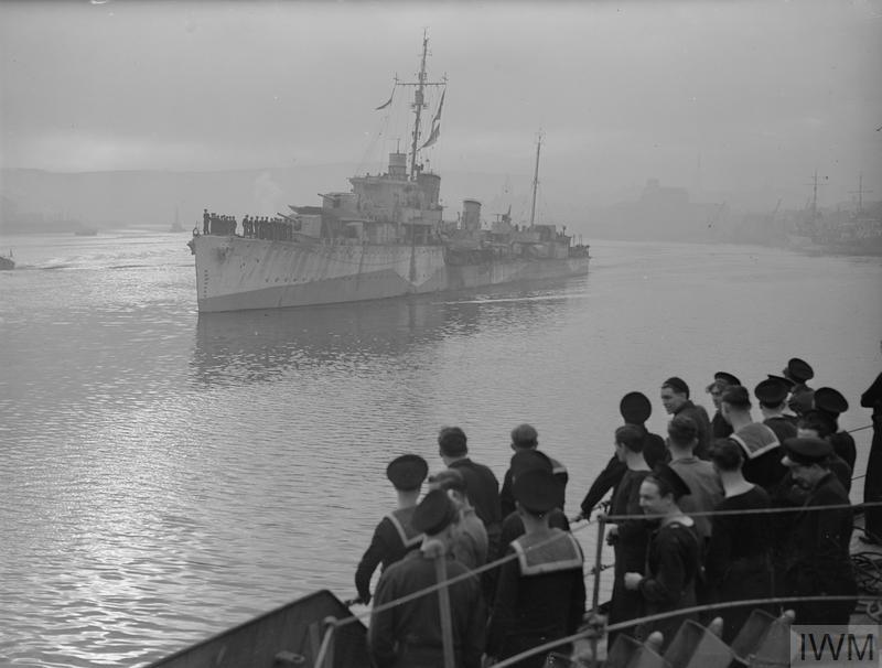 HMS Duncan. Leaderv of Escort Group B7 returing to Londonderry in November 1843