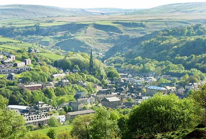 Todmorden from the golf course