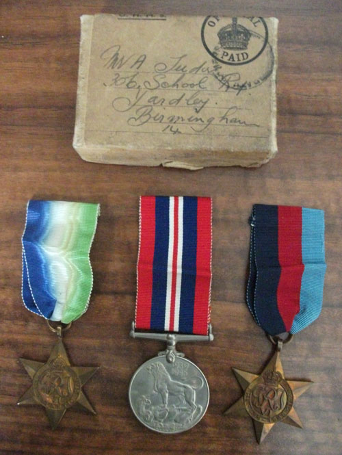 The medals awarded ol Norman Tudor killed when HMS VIMIERA samk on 9 Janmuary 1942