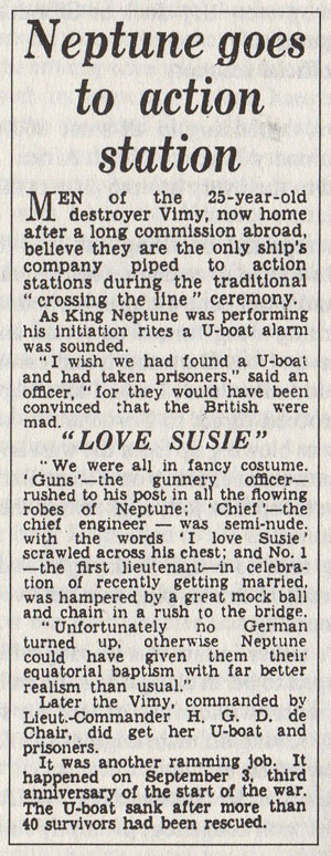 Press cutting about thee second Crossing the Linev Ceremonies
