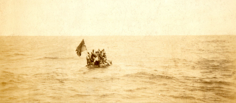 Survivors on their raft