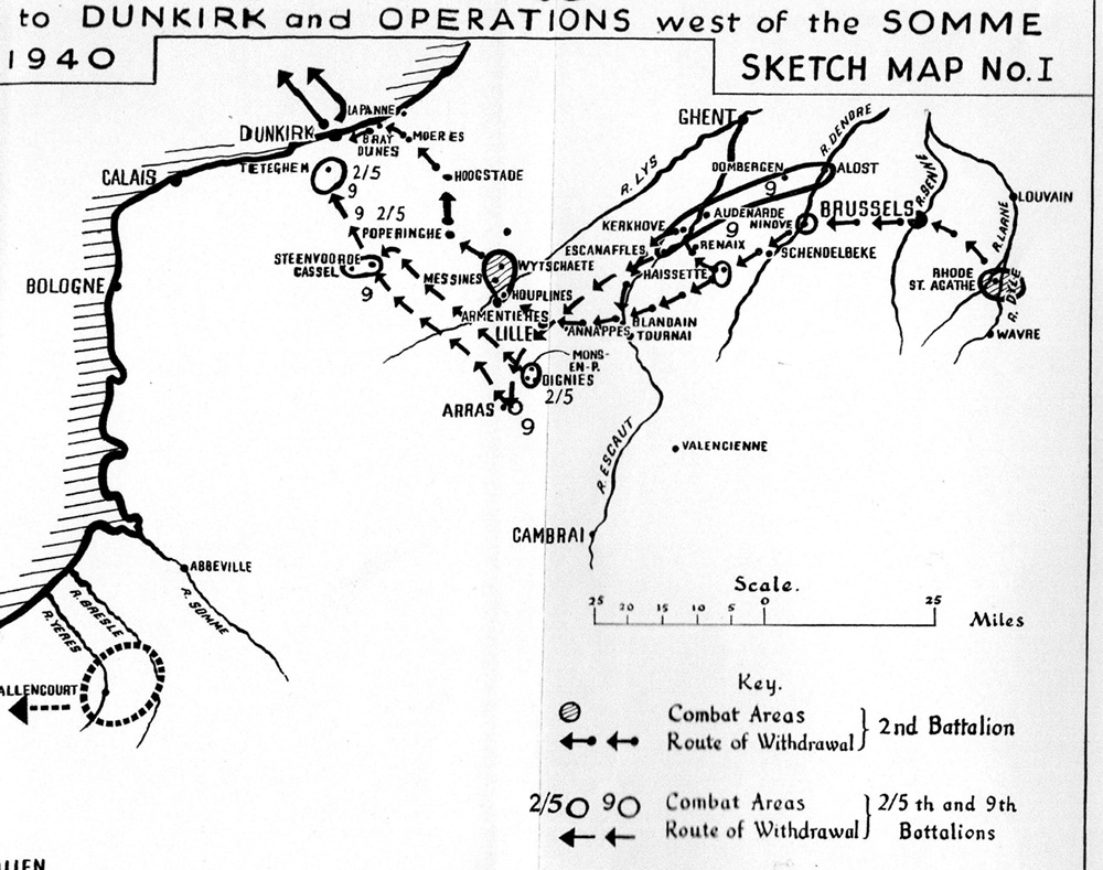 Map of Dunkirk