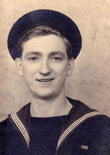 Arthur Erward Taylor (JX/366159), a studio photograph taken soon after volunteering for the Navy in 1942