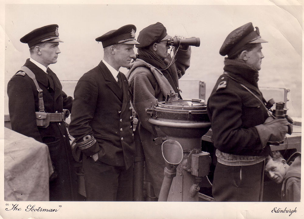 The Boarding Team on the bridge of HMS Vivien