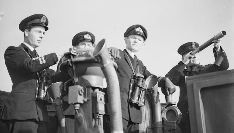 Officers on the bridge