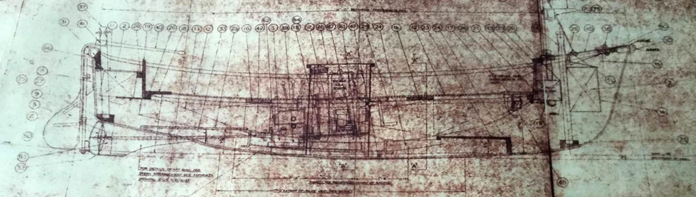 ADM Drawing of 16 ft motor launch made in 1967