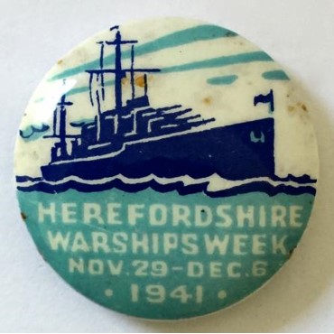 Tin Bage for Warship Week in Herefordshire