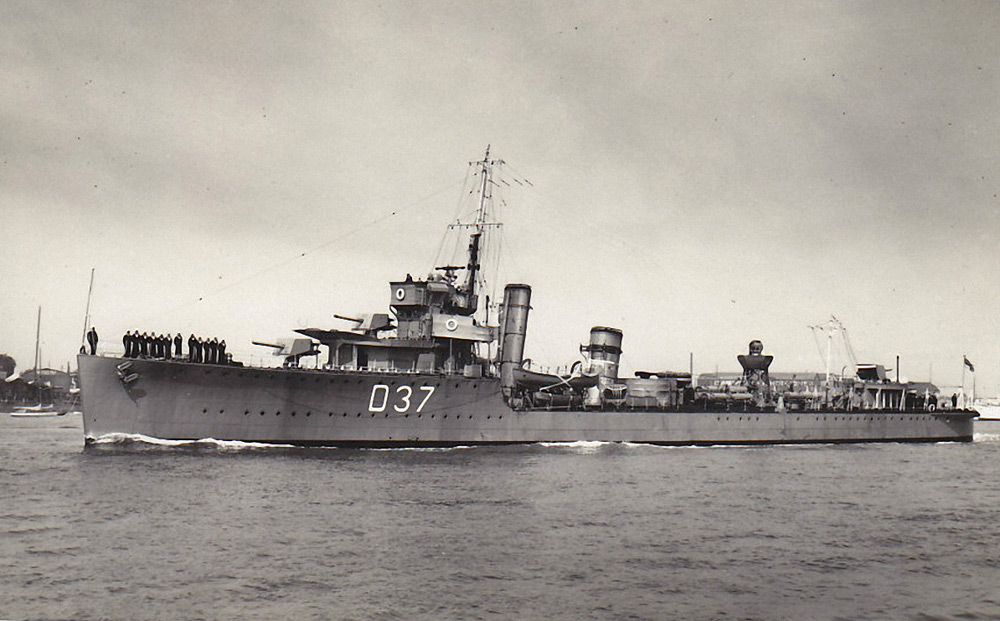 HMS Vortigern, postcard between the wars?