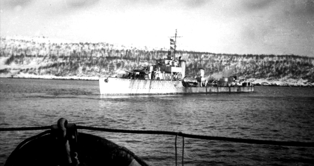 HMS Walker in Kola Inlet, Murmansk
