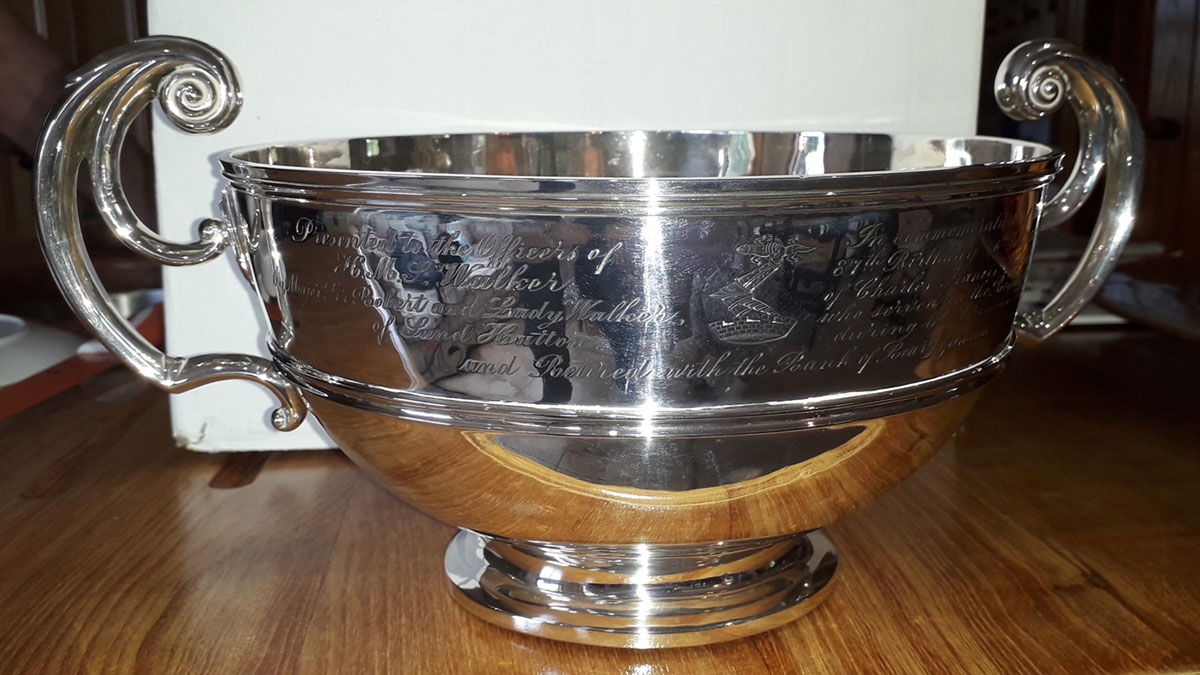 The large Cup presented to HMS Walker