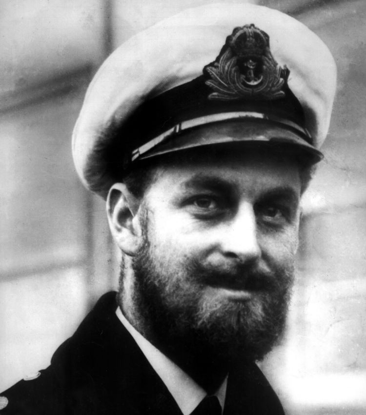 Prince Philip with beard in naval uniform