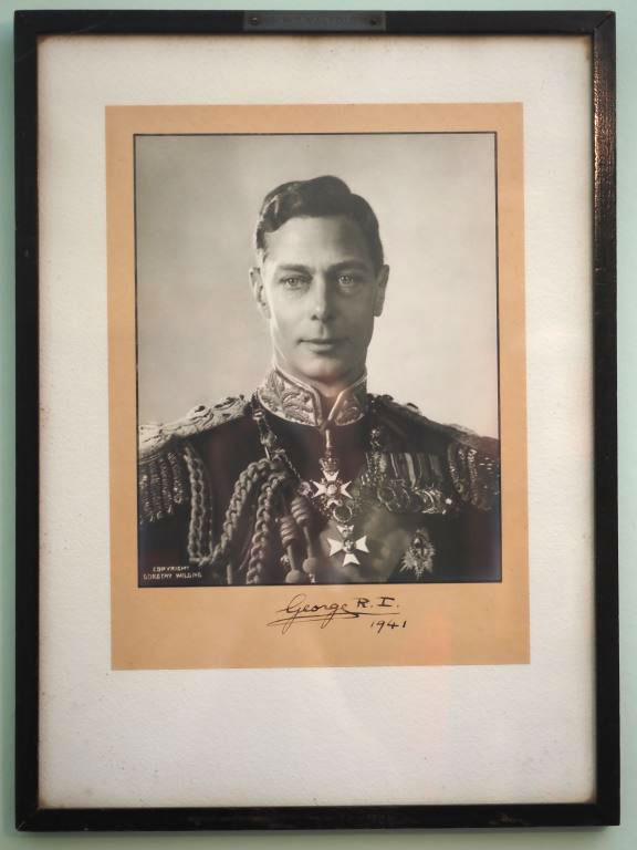 King George VI, portrait in the wardroom of HMS Walpole