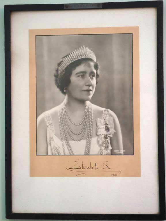 Queen Elizabeth, portrait in the Wardroom of HMS Walpole