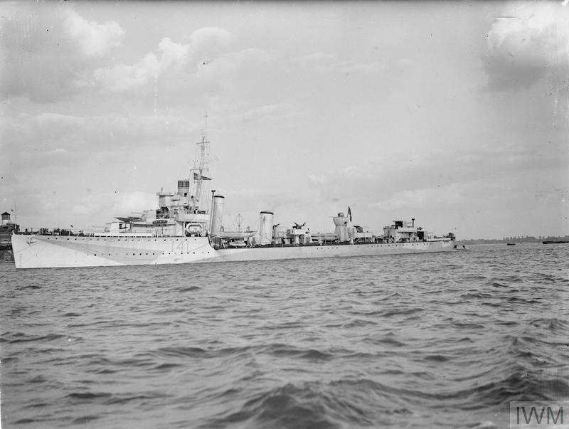 HMS Walpole photograhed on 11-12 October 1942 When Lt A.S. Pomeroy was CO