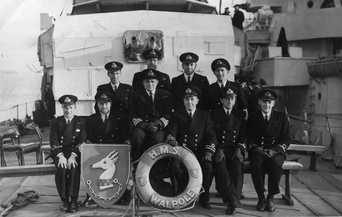 Officers in HMS Walpole January 1945