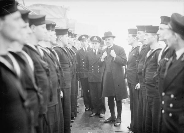 Dean of Ely visits HMS Walpole 1943