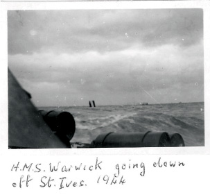 HMS Warwick sinking