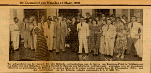 Reception ashore at Batavia, Dutch East Indies, March 1939