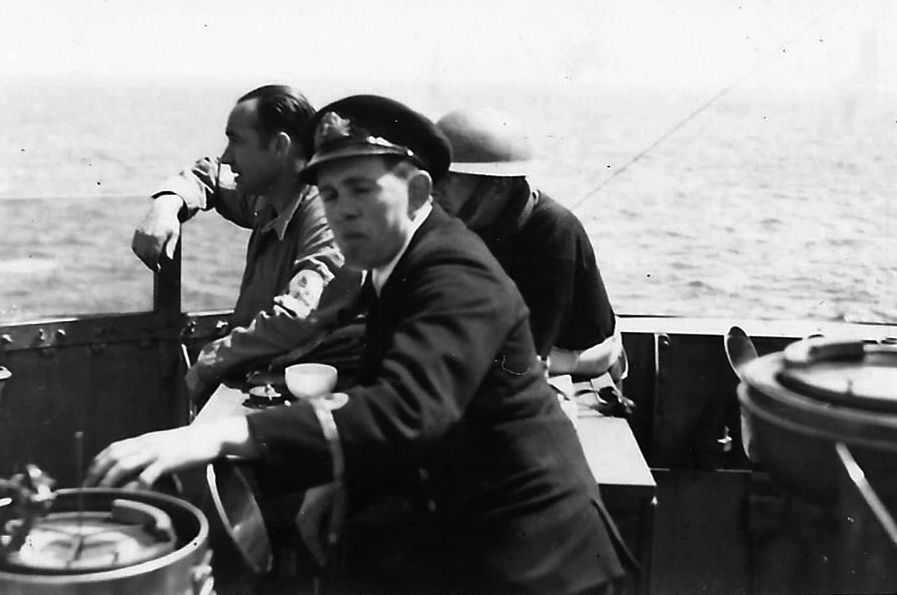 On the bridge of HMS Westminster