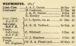 Naval List, Feb 1942