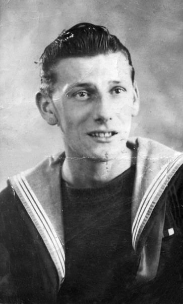 Reg Baker after serving on the lower deck of HMS Whitshed