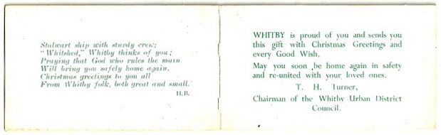 Christmas Card from Whiitby 1943 - poem