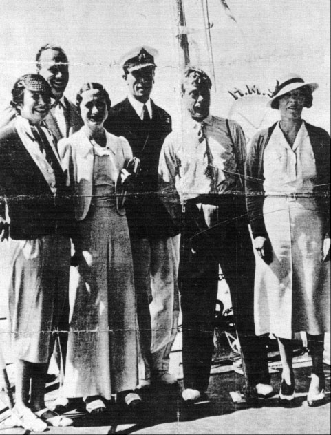 Lord Louis Mountbatten and Wallis Simpson on HMS Wishart in 1936