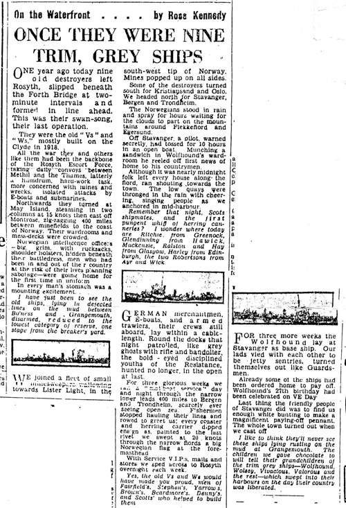 Article by Rose Kennedy in Glasgow Newspaper in 1946