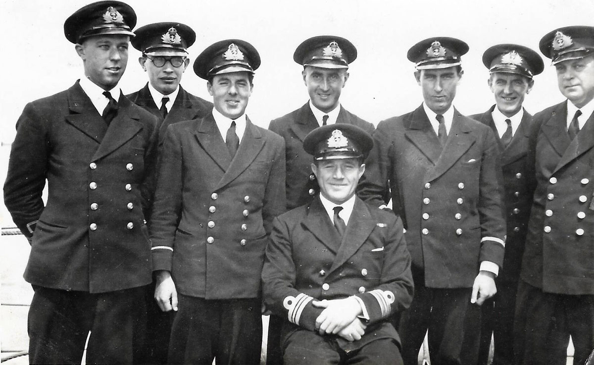Officers on HMS Wolsey in 1940