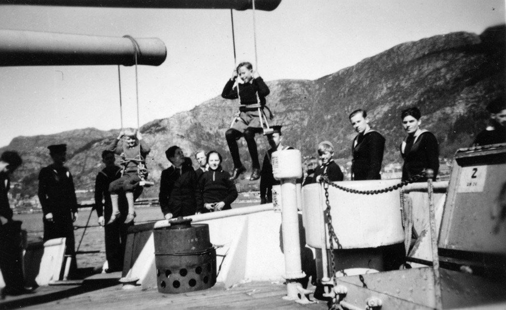 Children on Swings from Guns