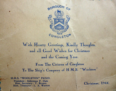 Cghristmas Greetings from Congleton, 1944