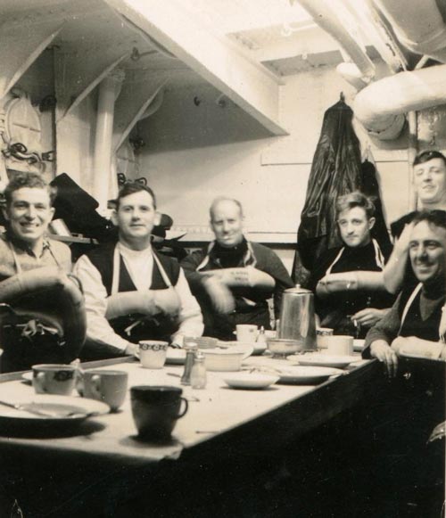 The Petty Officerss mess on HMS Wren in 1940