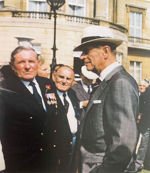 Stormy and Prince Philip at the 75th Anniversary of the Not Forgotten Association in 1995