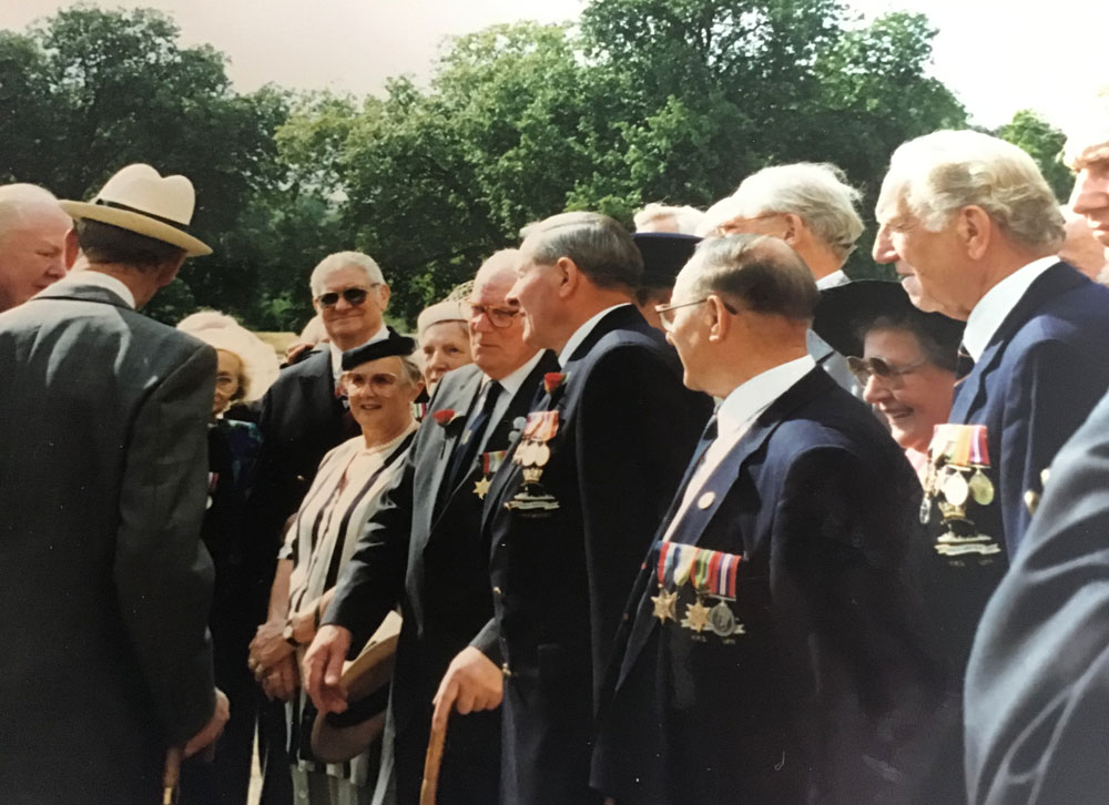 Veterans of the V & W Association at a Garden Party at Buckingham Palace in 1995